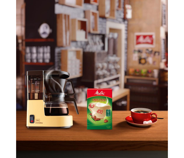 Melitta Ekspres przelewowy Aromaboy beżowy/brązowy - 1227612 - zdjęcie 4
